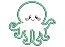 Stickmuster - Tintenfisch Appli